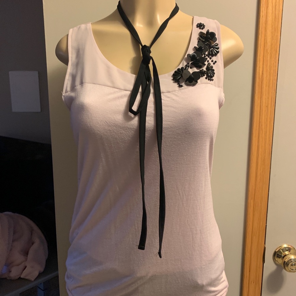 Blouse, pink and black
